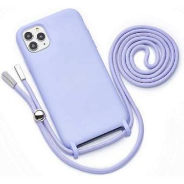 Coque Silicone Liquide pour Samsung Galaxy S21 Plus avec Cordon